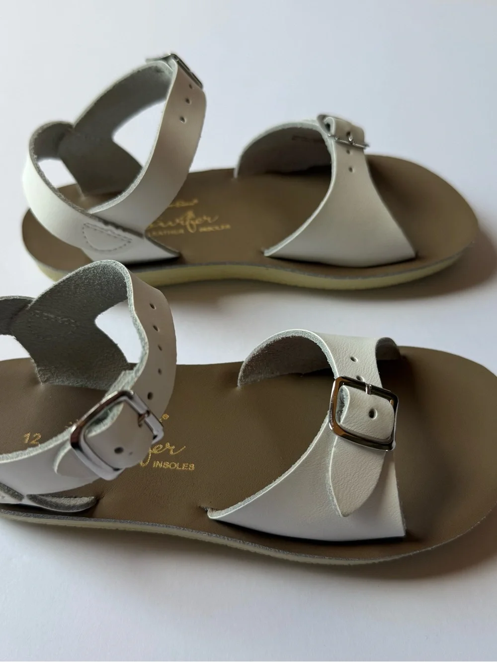 Salt Water Sandals by Hoy simple white